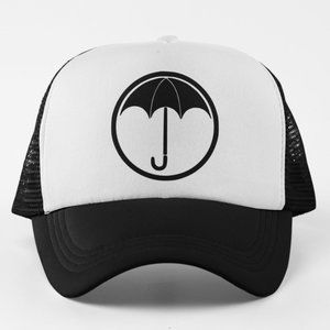 NEW Umbrella Academy Logo Foam Trucker Mesh Snapback Hat 2-TONE: BLACK WHITE